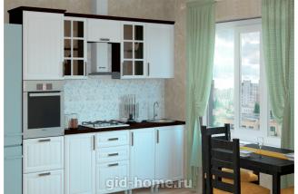 Готовая кухня Прованс (с карнизом) Венге / Белое дерево 2800 мм