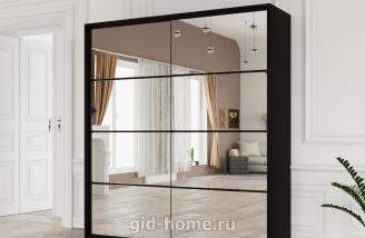Шкаф купе раздвижной двухстворчатый с зеркалом Дубай 3 NEW Венге 1.5 м