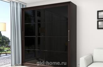Шкаф купе раздвижной двухстворчатый со стеклом Дубай Венге 2.0 м Шкаф купе раздвижной двухстворчатый со стеклом Дубай Венге 2.0 м