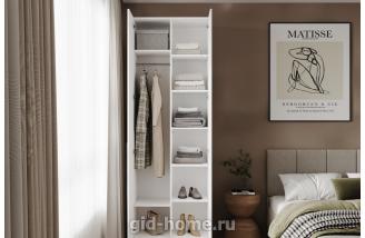 Шкаф распашной НЕВИЛ ШК-002  Фасад МДФ- матовая Моно белый наполнение
