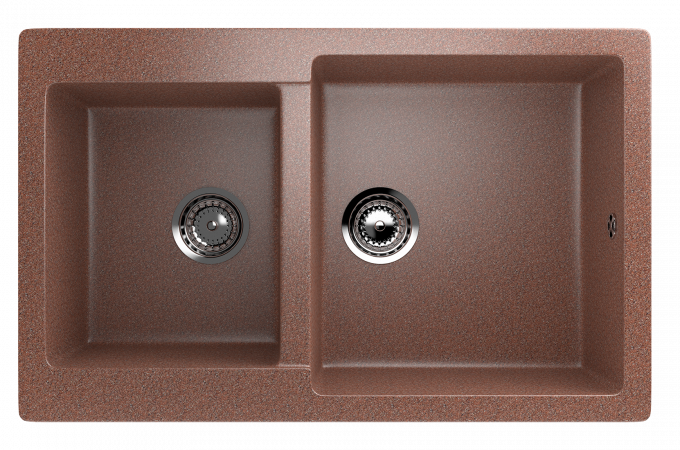 Мраморная мойка для кухни EcoStone ES-28 307 Терракотовый